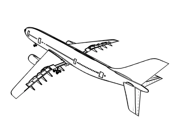 Bir uçak bir backgroune izole. — Stok fotoğraf