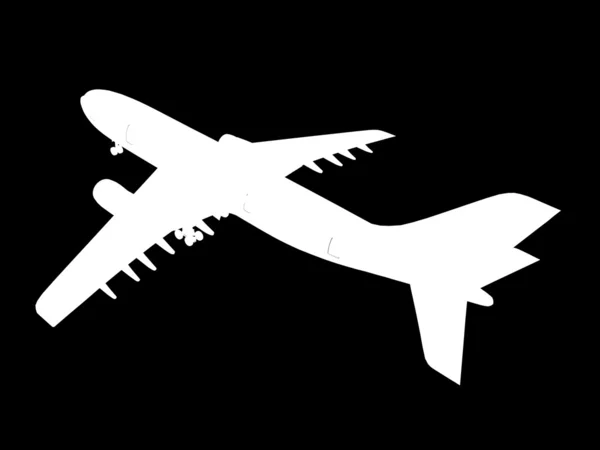 Ένα αεροπλάνο απομονωθεί μια backgroune. — Φωτογραφία Αρχείου