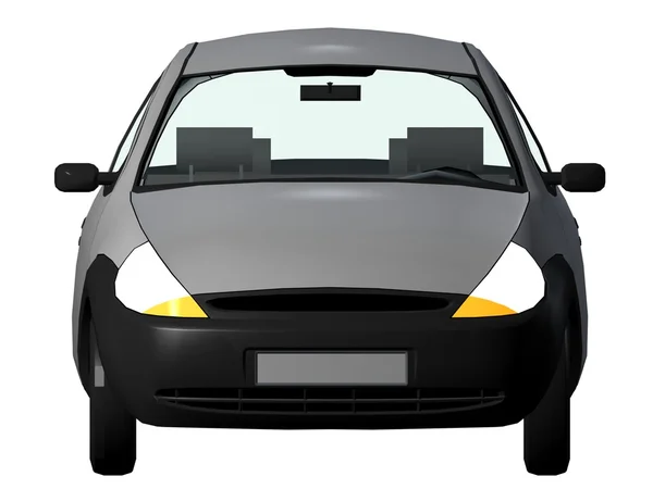 Ein Volksauto vor weißem Hintergrund. — Stockfoto