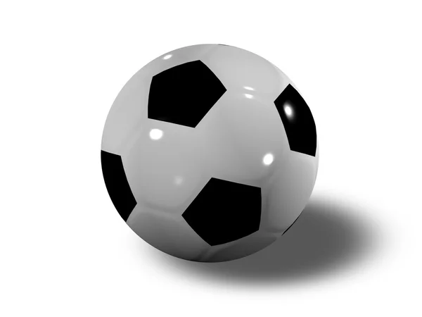 Un ballon de football sur fond blanc  . — Photo