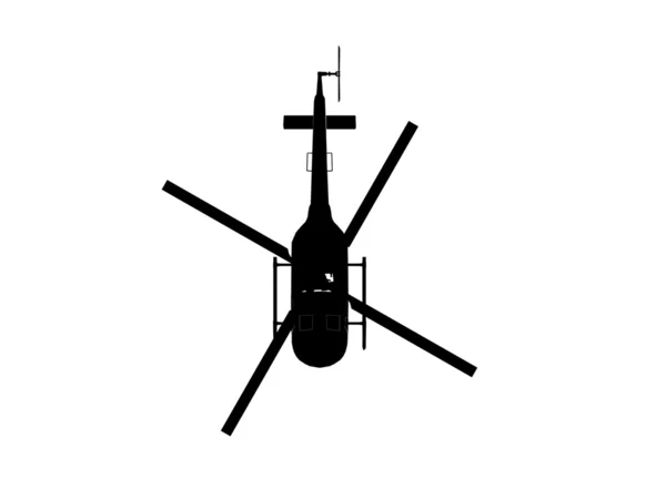 白い背景の上のヘリコプター. — ストック写真