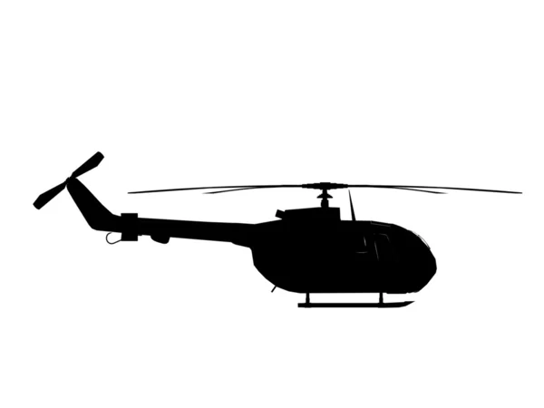 白い背景の上のヘリコプター. — ストック写真