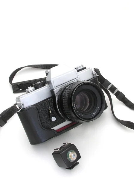 Caméra de film sur fond blanc . — Photo