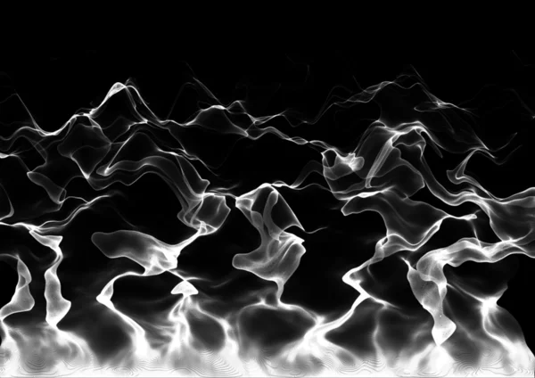 Digitális absztrakt füst, Blackgrounddal át. — Stock Fotó