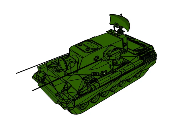 Un tanque del ejército aislado fondo blanco . —  Fotos de Stock