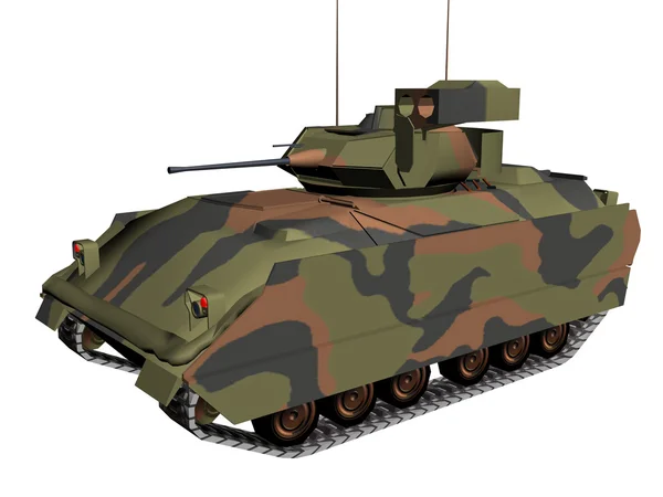 Ordu tank izole beyaz arka plan. — Stok fotoğraf