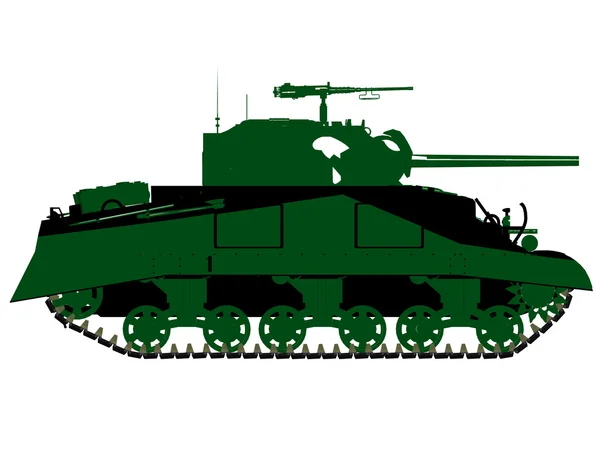 A army tank isolated white background. — Stock Photo, Image