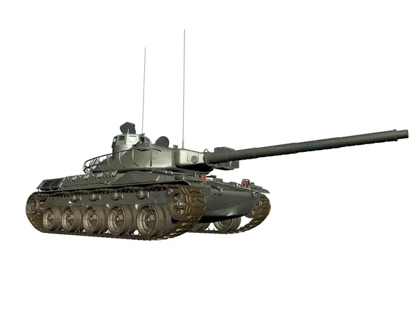 Um tanque do exército isolado fundo branco . — Fotografia de Stock
