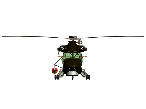 Ένα ελικόπτερο πάνω σε λευκό φόντο. — Φωτογραφία Αρχείου