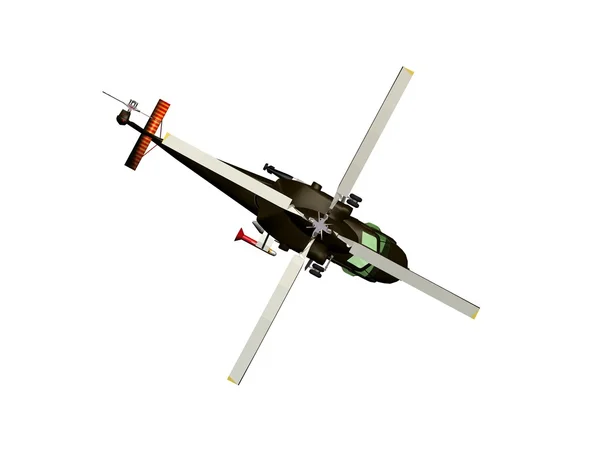 Un helicóptero sobre un fondo blanco . —  Fotos de Stock