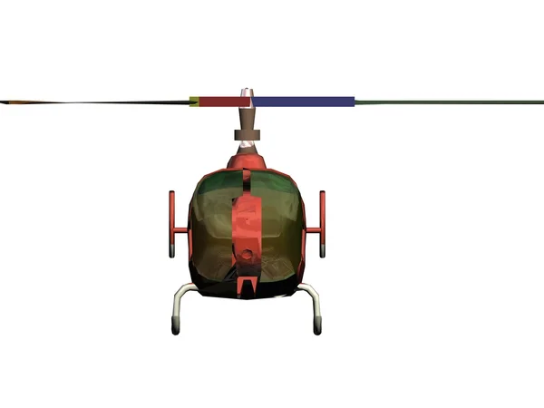 Un elicottero su sfondo bianco . — Foto Stock