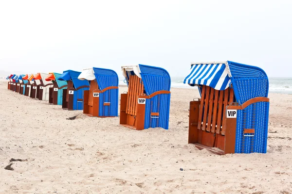 stock image Beach chairs in northern germany