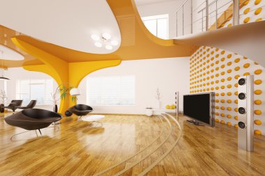 modern iç mekan tasarımları salon 3d render