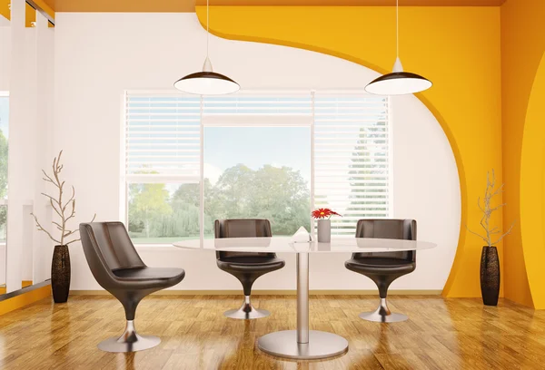 Modern interiör av matsalen 3d render — Stockfoto