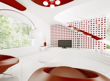 modern iç oturma odası 3d render