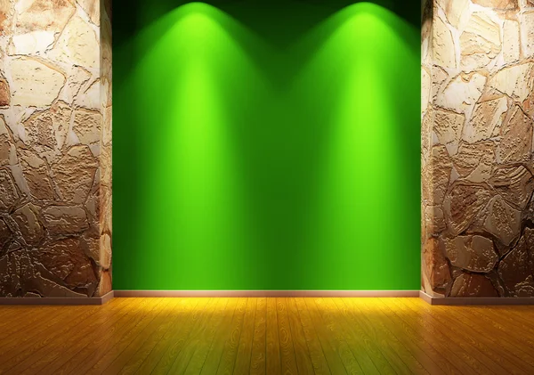Sala vacía 3D render — Foto de Stock