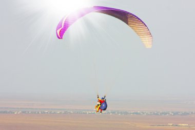 Paraglider flight clipart