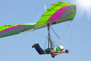 Hang gliding in Crimea clipart