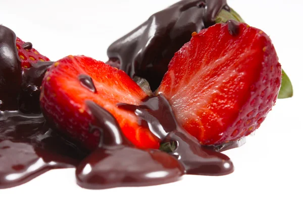 Fresa en chocolate —  Fotos de Stock