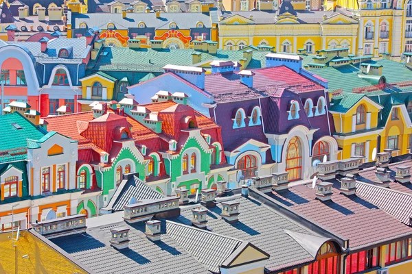 Piccoli edifici colorati a Kiev — Foto Stock