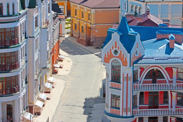 Small colored buildings in Kiev