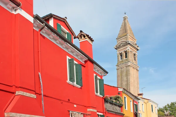 Burano kolorowe miasto we Włoszech — Zdjęcie stockowe
