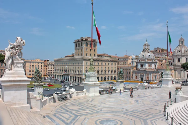 Piazza Venezia'ya bir görünümü — Stok fotoğraf