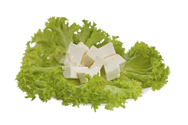 Salat und Feta — Stockfoto