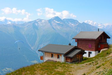 Houses in the mountains clipart