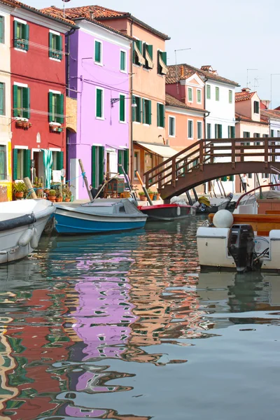 Casas de cores em Veneza — Fotografia de Stock