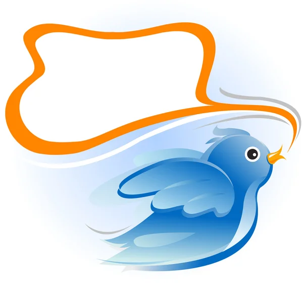 Twitter blue bird — Stock Vector