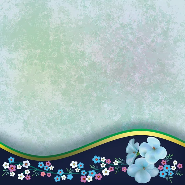 Abstrait fond grunge avec des fleurs — Image vectorielle