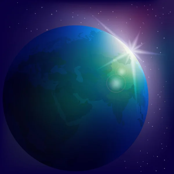 Abstrakter Raumhintergrund mit Globus — Stockfoto