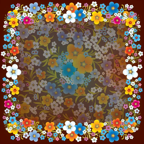 Абстрактный весенний фон с цветами — стоковый вектор
