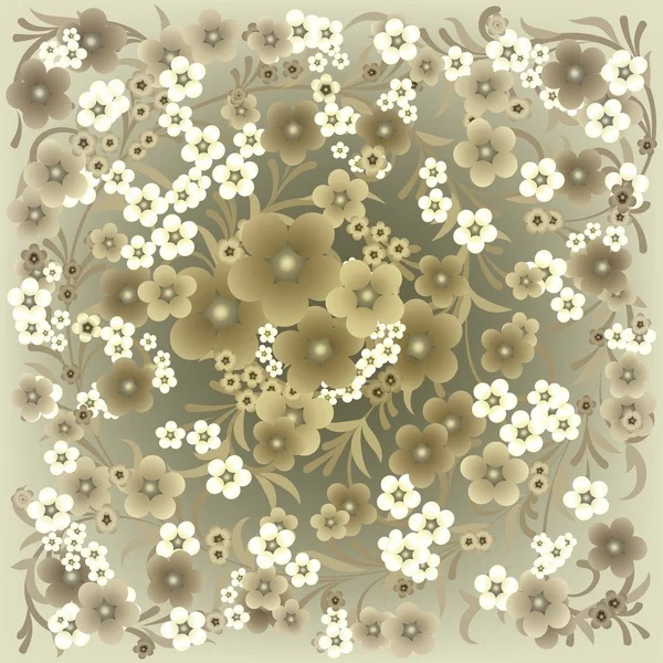 Abstraktní jarní pozadí s květinami — Stockový vektor
