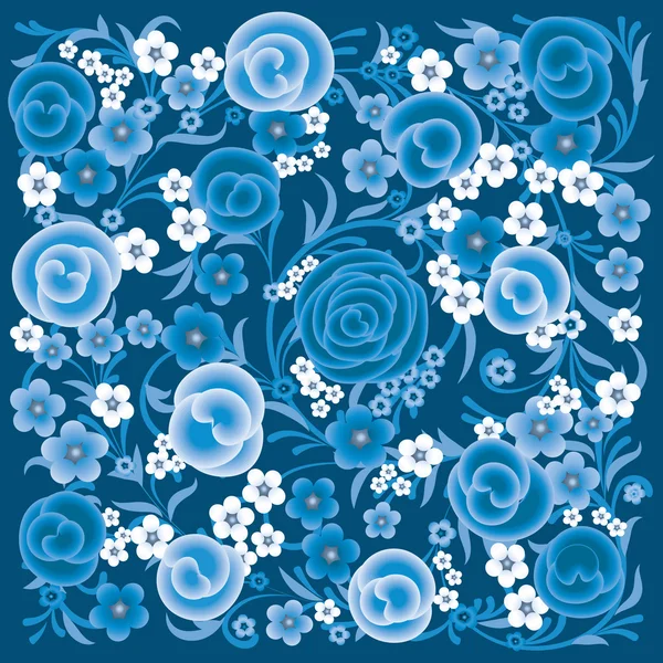 Fond floral abstrait avec des fleurs printanières — Image vectorielle