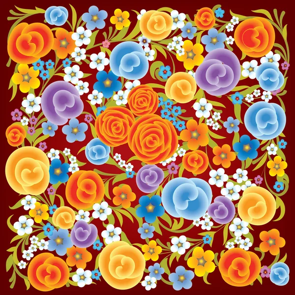 Fondo floral abstracto con flores de primavera — Vector de stock