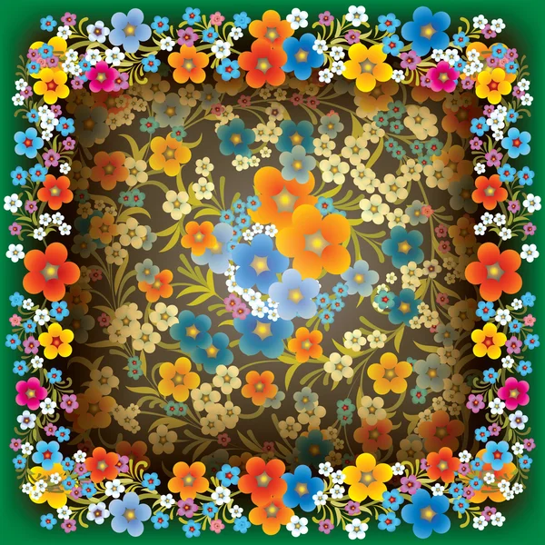 Astratto sfondo primavera con fiori — Vettoriale Stock