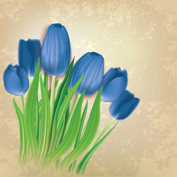 Fondo floral abstracto con tulipanes — Vector de stock
