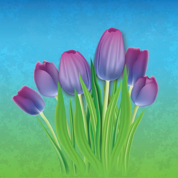 Abstrakt floral bakgrund med tulpaner — Stock vektor