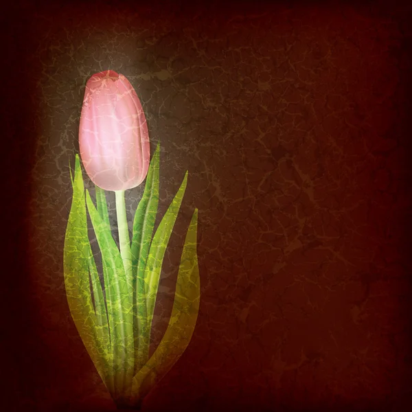 抽象花卉背景与郁金香 — 图库矢量图片
