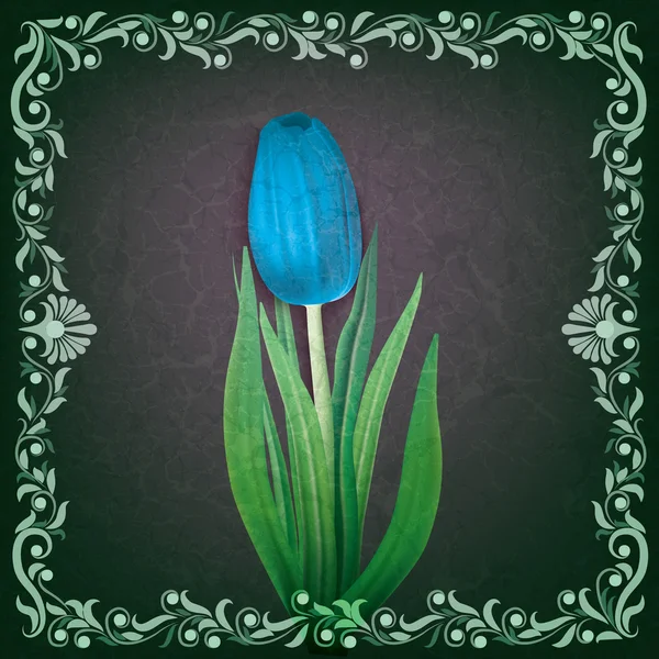 Abstrato fundo floral com tulipa —  Vetores de Stock