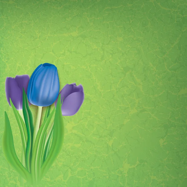Ilustración floral abstracta con tulipanes — Vector de stock