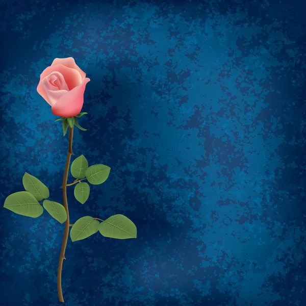 Streszczenie tło kwiatowy nieczysty z różą — Wektor stockowy