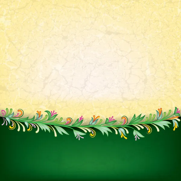 抽象的なグランジ花飾り — ストックベクタ