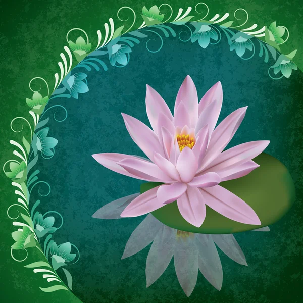 Streszczenie ilustracja z lotus — Wektor stockowy