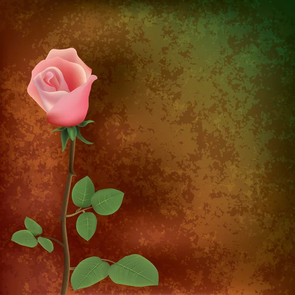 Grunge floral achtergrond met rose abstract — Stockvector