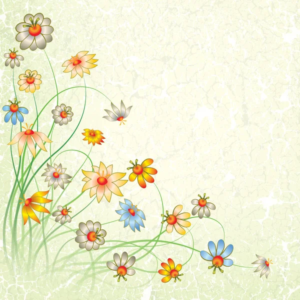 Soyut grunge floral arka rengi — Stok Vektör
