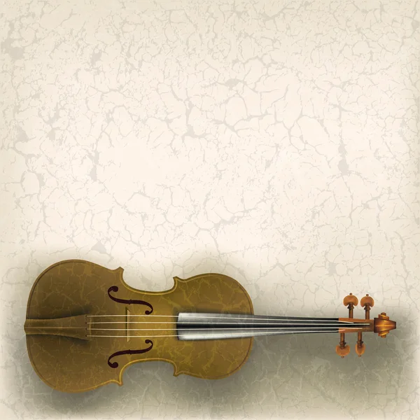 Abstrakte Grunge-Musik mit Geige — Stockvektor
