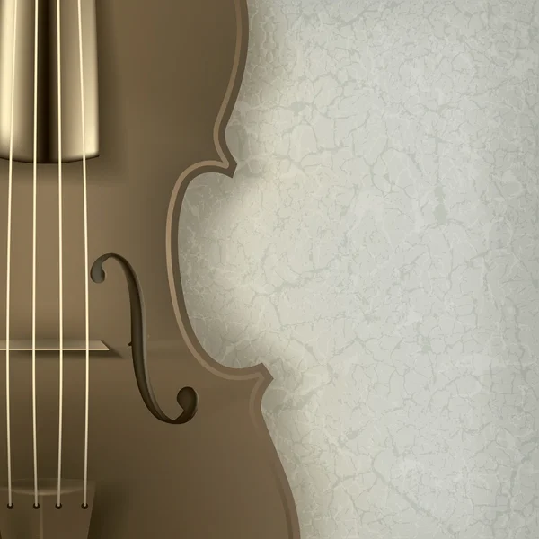 Abstrait grunge fond musical avec violon — Image vectorielle